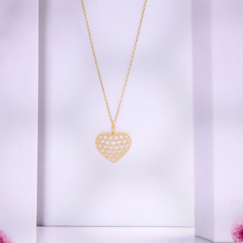 Honeyed Heart Gold Pendant