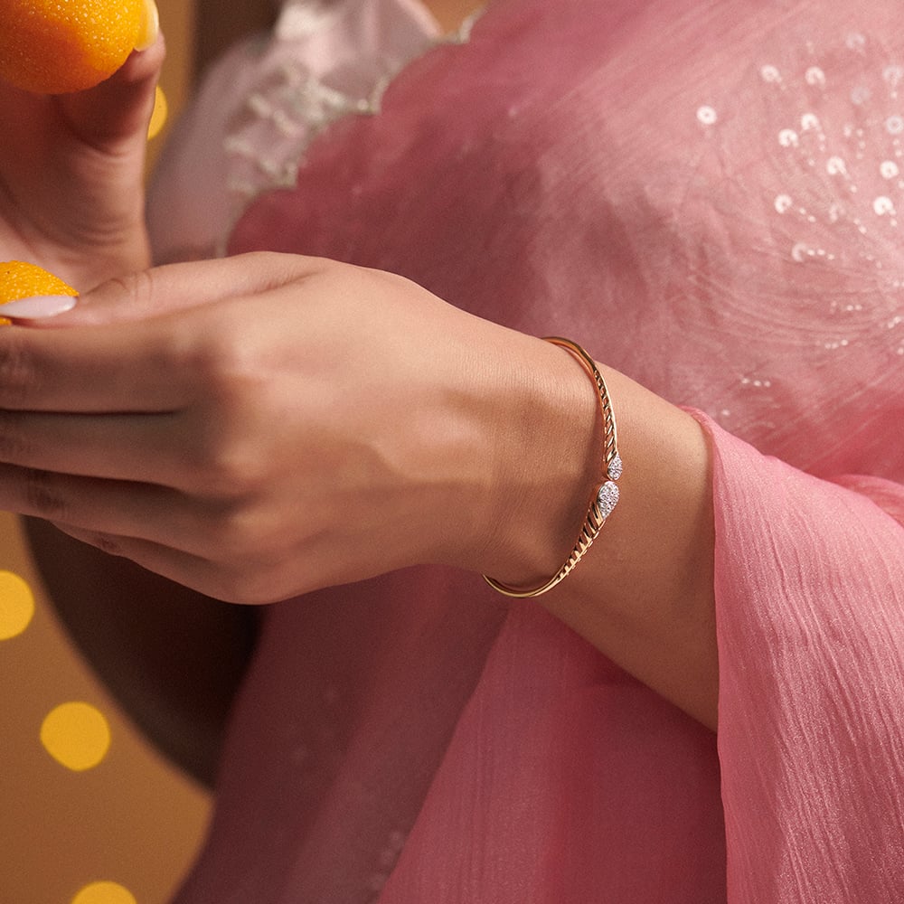 Elegant Diya Diamond Bangle,,hi-res thumbnail 2