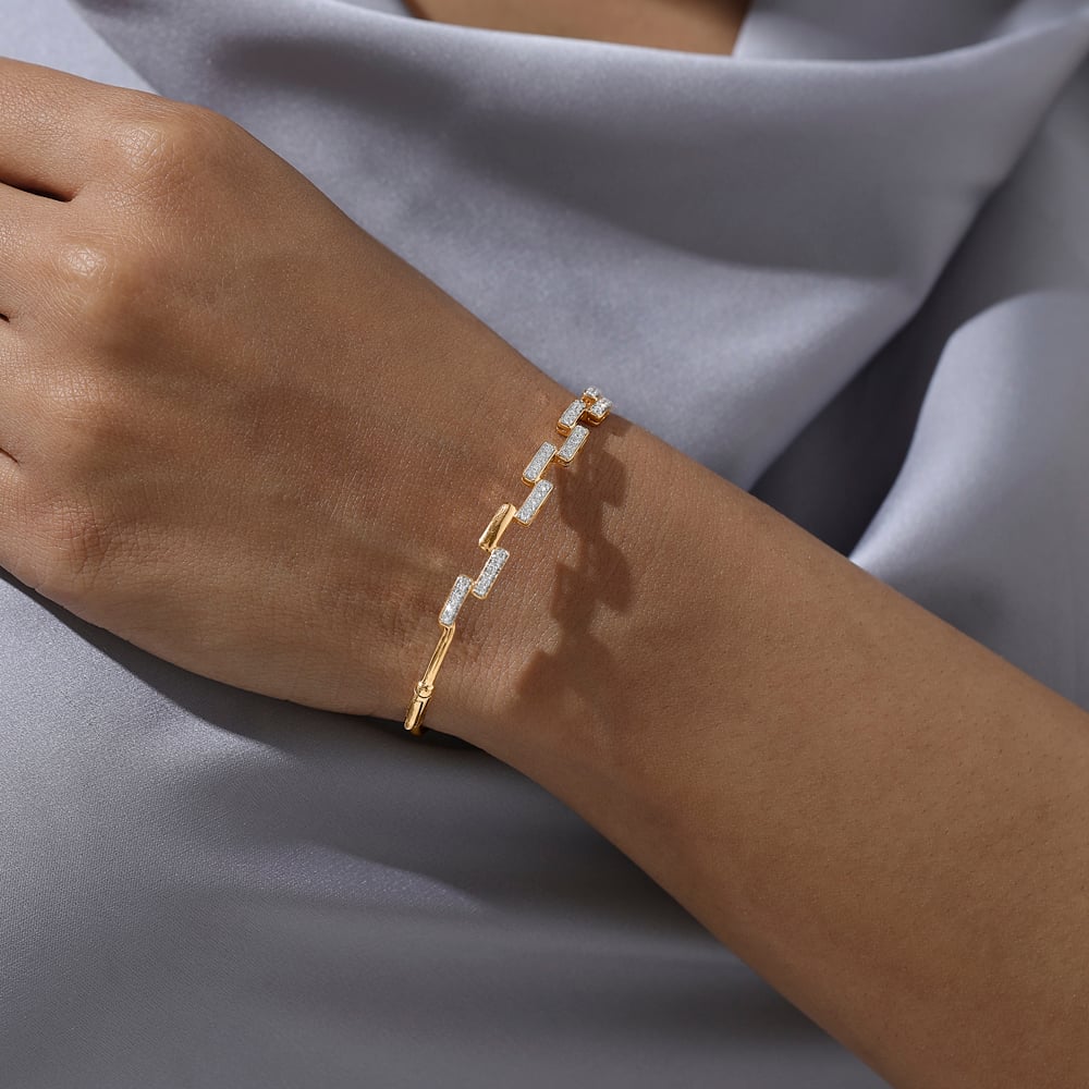 Linear Balance Diamond Bangle,,hi-res thumbnail 2