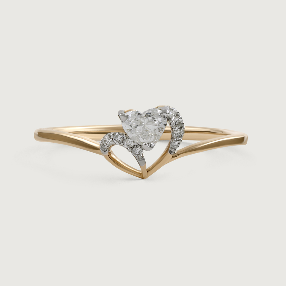 Heartfelt Radiance 14 kt Gold & Diamond Ring,,hi-res thumbnail 3