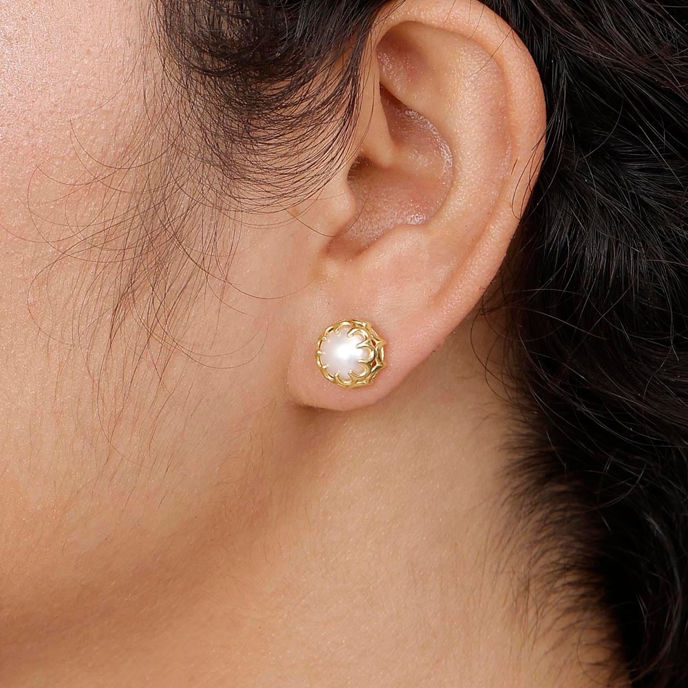 Arch Glow Pearl Stud Earrings,,hi-res thumbnail 2