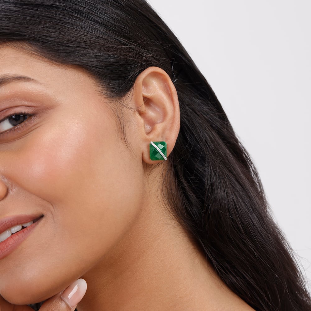 Royal Glow Quartz Stud Earrings,,hi-res thumbnail 2