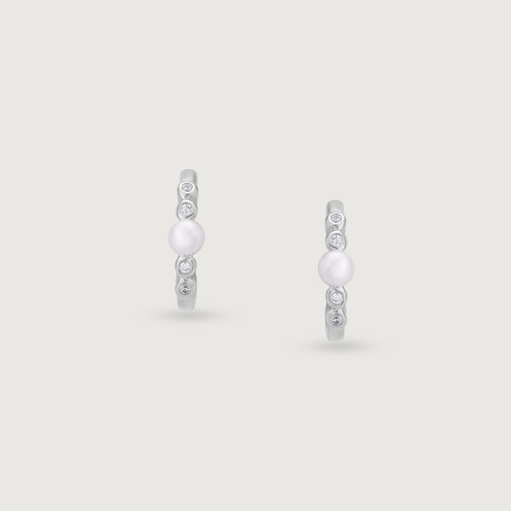 Twinkle Dot Silver Hoop Earrings,,hi-res thumbnail 5