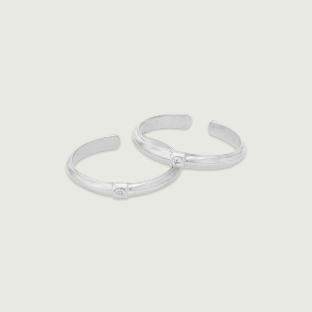 Chic Accent Silver Toe Rings,,hi-res thumbnail 4