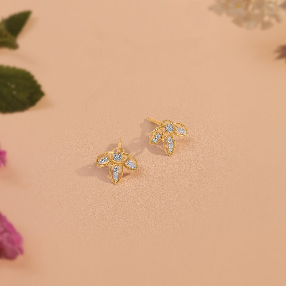 Dreamy Doodle Diamond Stud Earrings