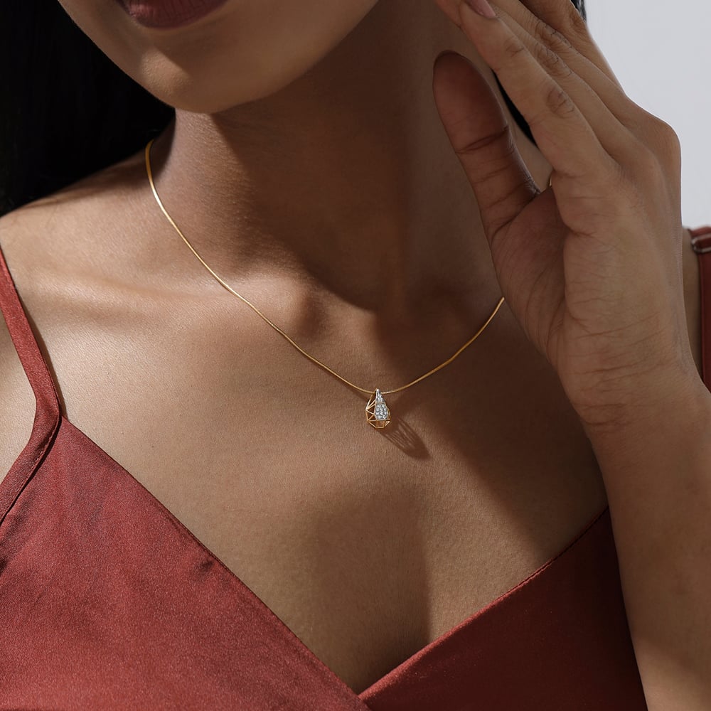 Faceted Poise Diamond Pendant,,hi-res thumbnail 2