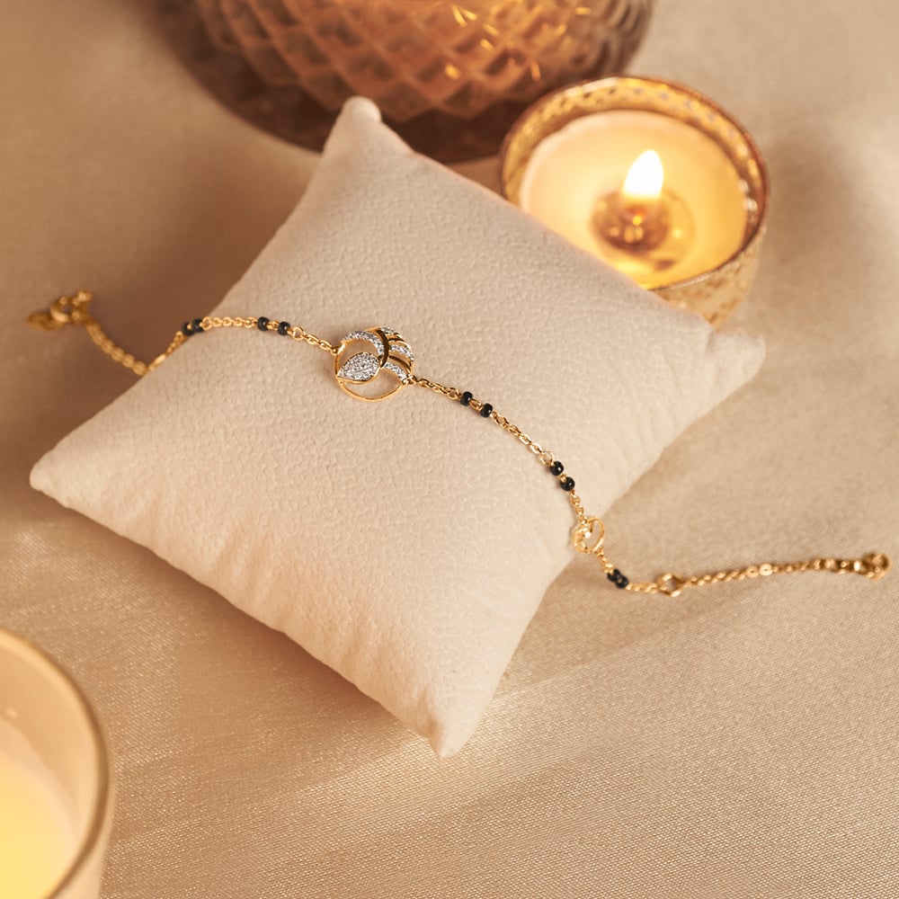 Auspicious Radiant Diamond Mangalsutra Bracelet