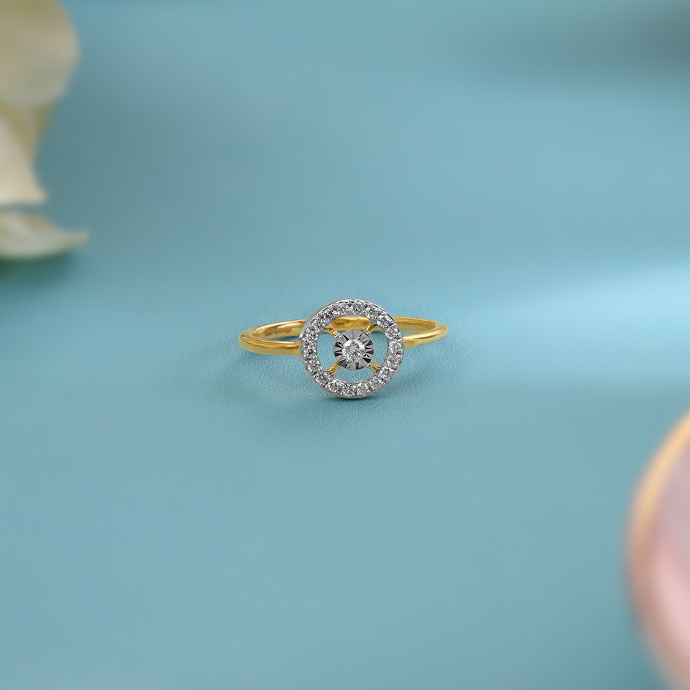 Eclat Floral 18KT Gold & Diamond Ring