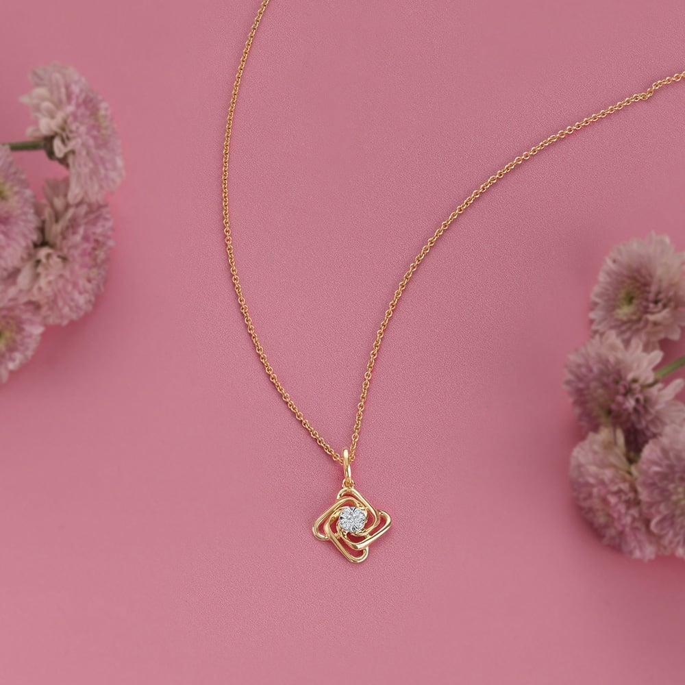 Twisted Glow Diamond Pendant