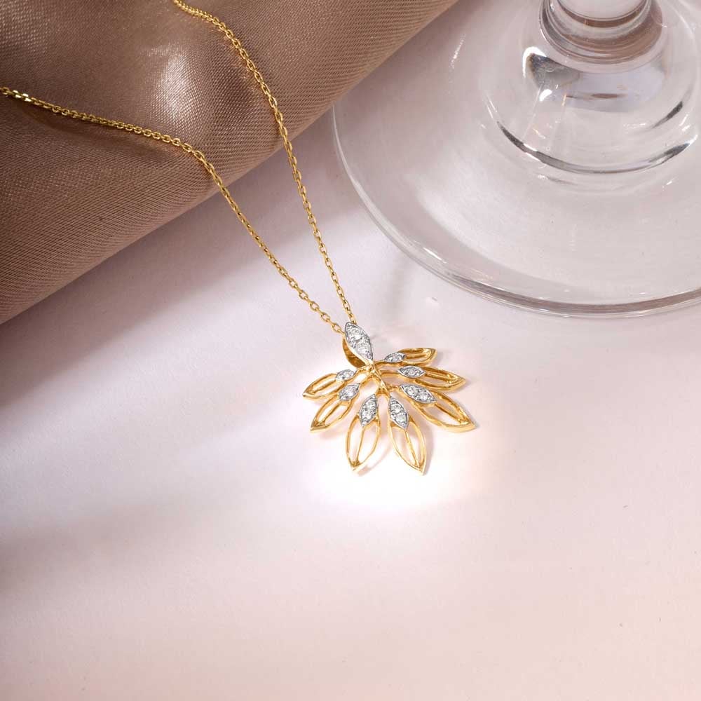 Sassy Foliage Diamond Pendant,,hi-res thumbnail 1