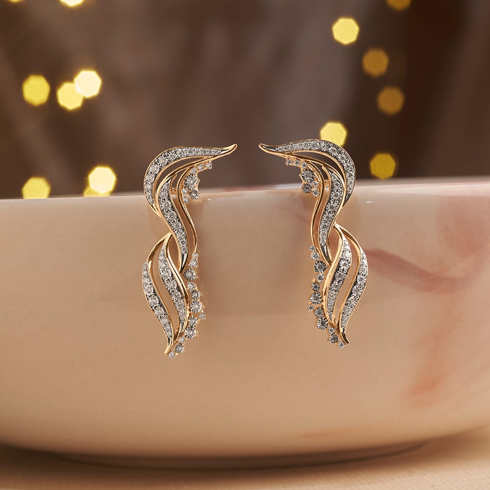 Sacred Lights Diamond Drop Earrings