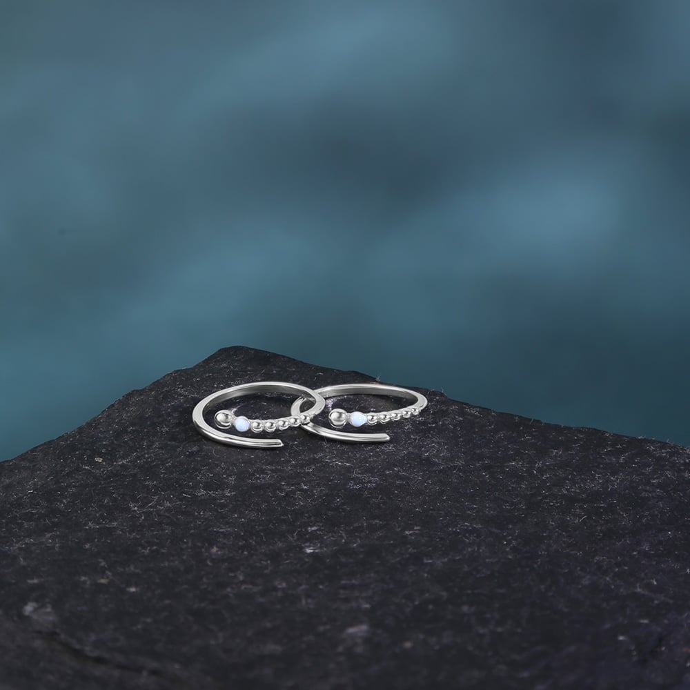 Dreamy Mist Silver Toe Rings