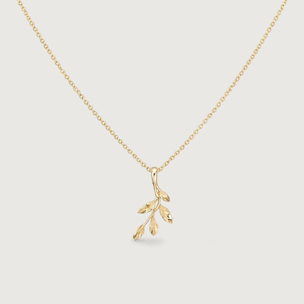 Serene Olive Gold Necklace