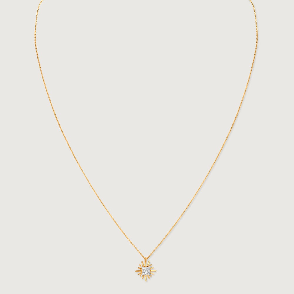 Petite Sunbeam Diamond Necklace,,hi-res thumbnail 4