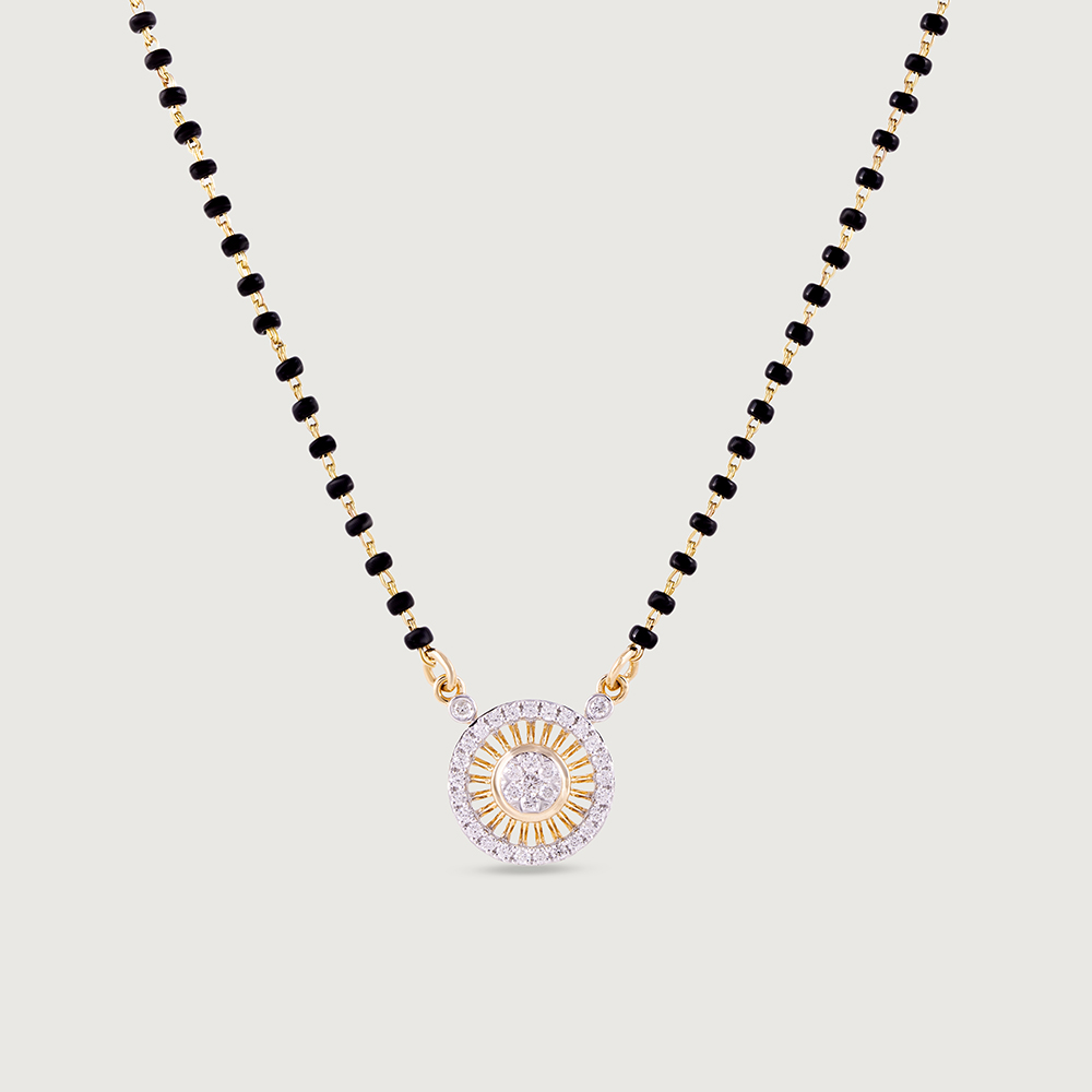 Aurora Glow Gold and Diamond Mangalsutra,,hi-res thumbnail 3