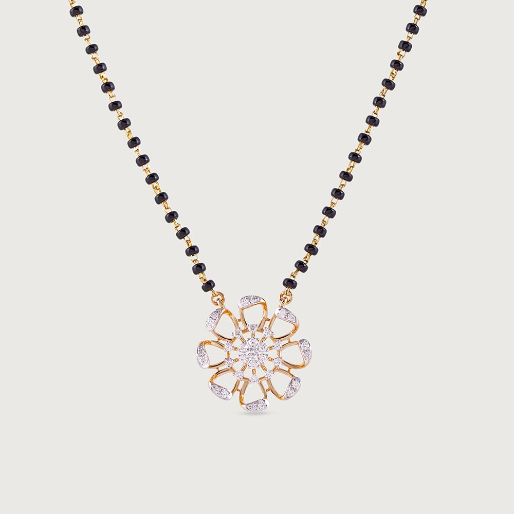 Blooming Bliss Gold and Diamond Mangalsutra,,hi-res thumbnail 3