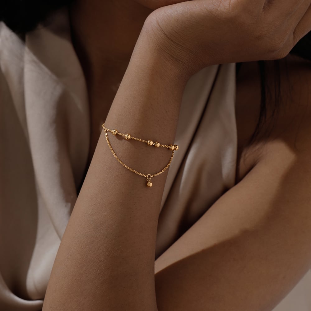 Delicate Rhythm Gold Bracelet,,hi-res thumbnail 2