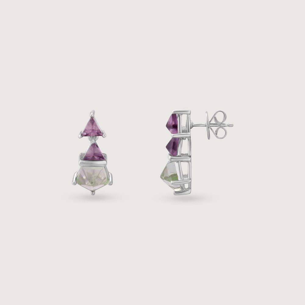 Twinkle Geo Silver Drop Earrings,,hi-res thumbnail 4