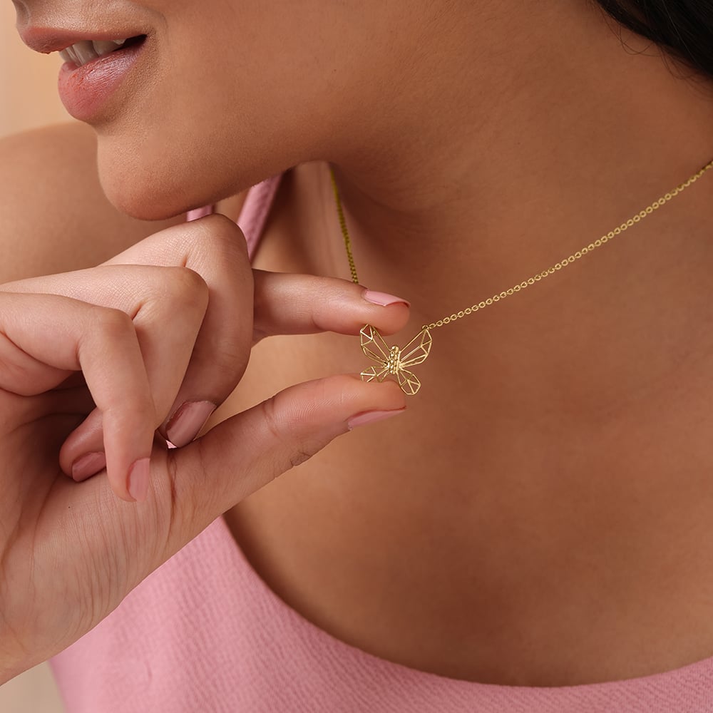 Whimsical Wings 14KT Yellow Gold Necklace,,hi-res thumbnail 2