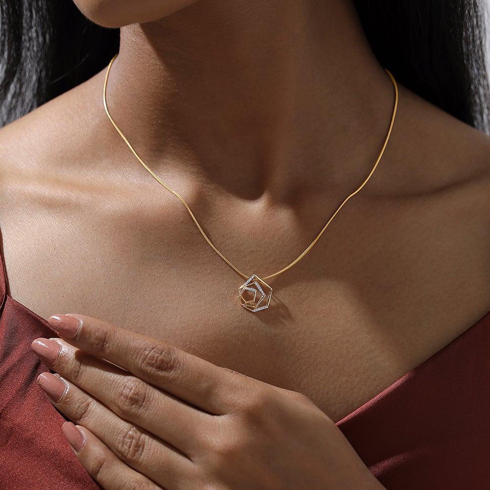 Playful Dimension Diamond Pendant,,hi-res thumbnail 2