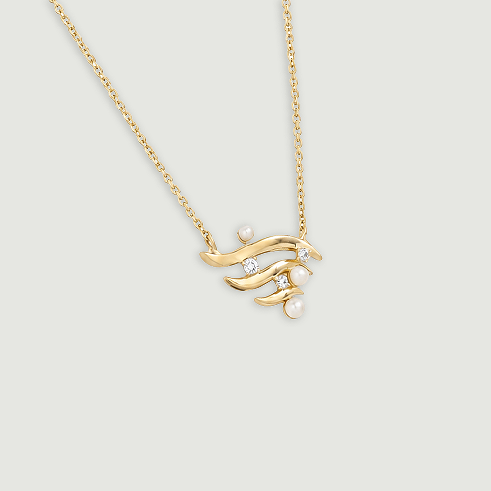 Fluid Luminous Pearl Gold Necklace,,hi-res thumbnail 3