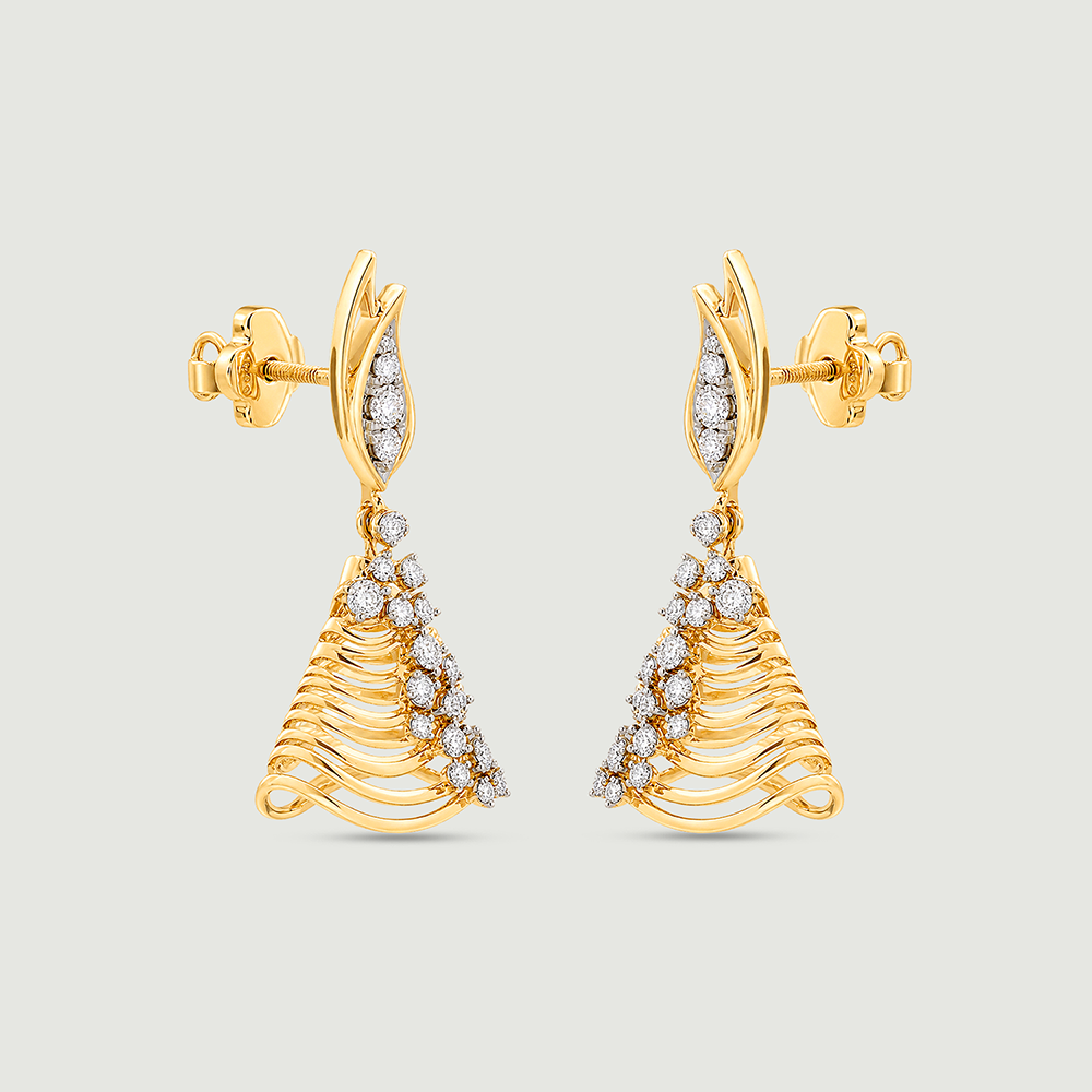 Radiant Flowing Diamond Jhumka,,hi-res thumbnail 5