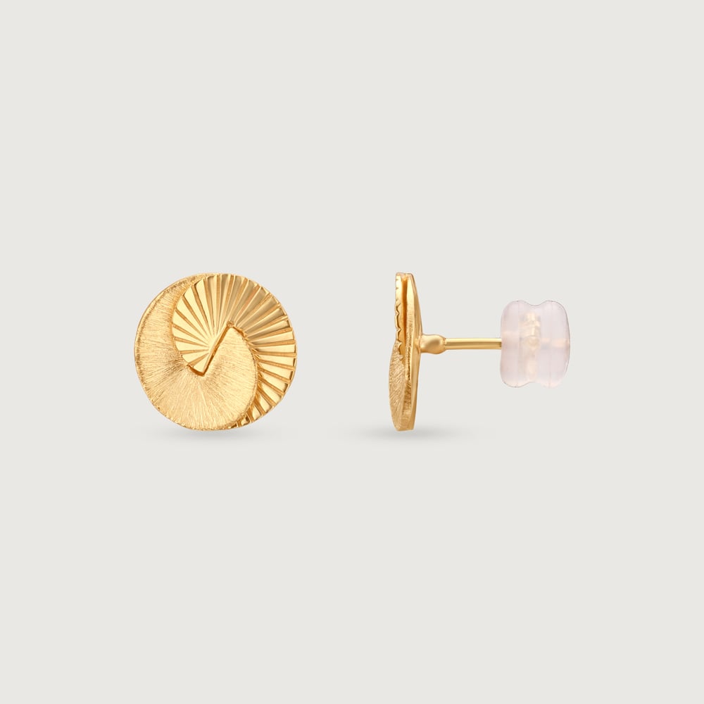 Harmonious Radiant Gold Stud Earrings,,hi-res thumbnail 4