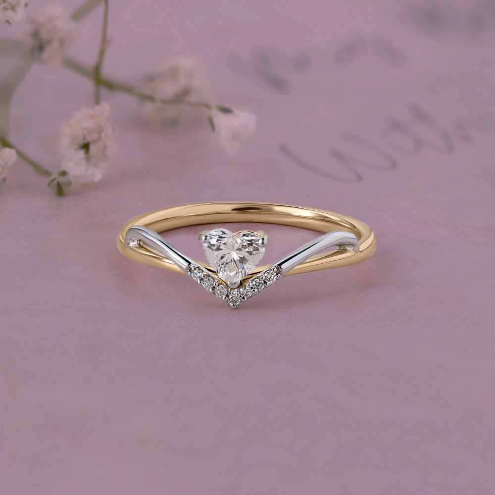 Celestial Heart 14 kt Gold & Diamond Ring