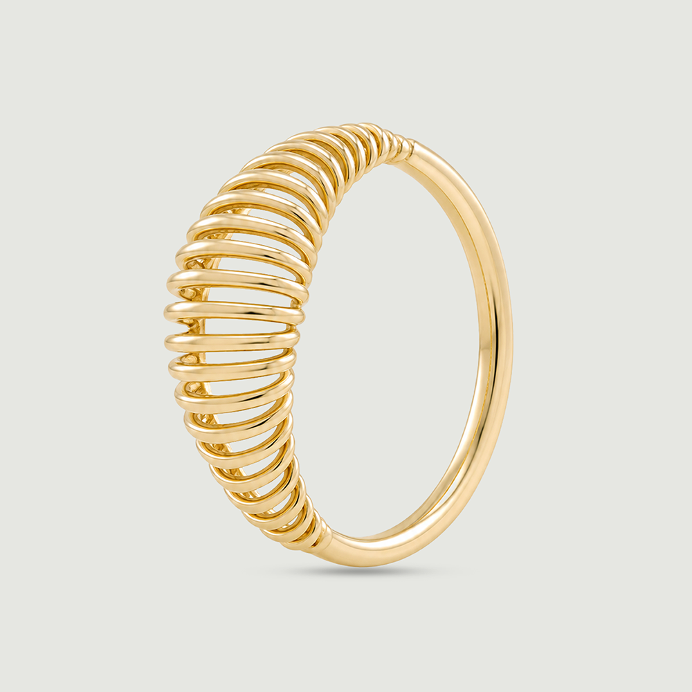 Sleek Linear Gold Ring,,hi-res thumbnail 4