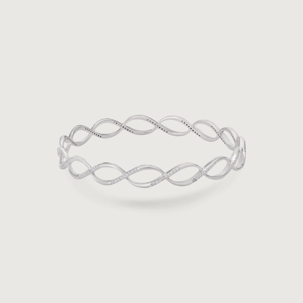 Infinity Flow Silver Bangle,,hi-res thumbnail 3