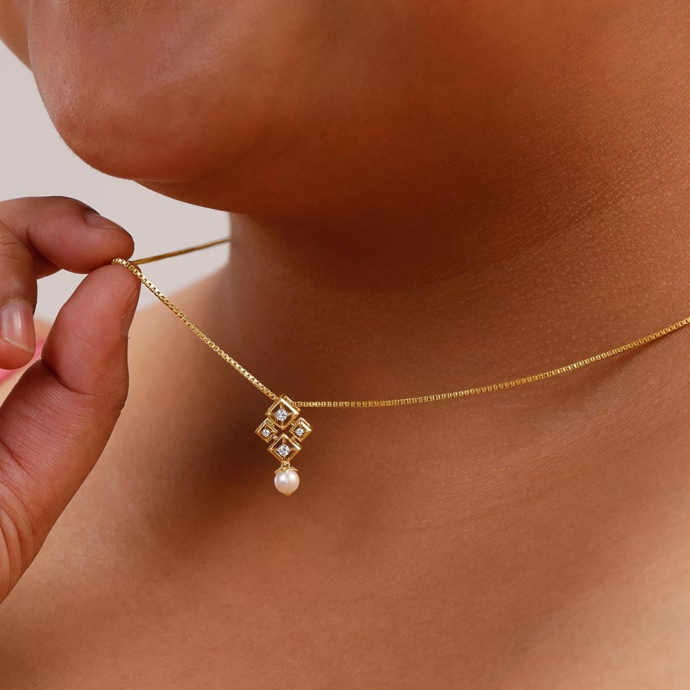 Soft Geometry Diamond Pendant,,hi-res thumbnail 2