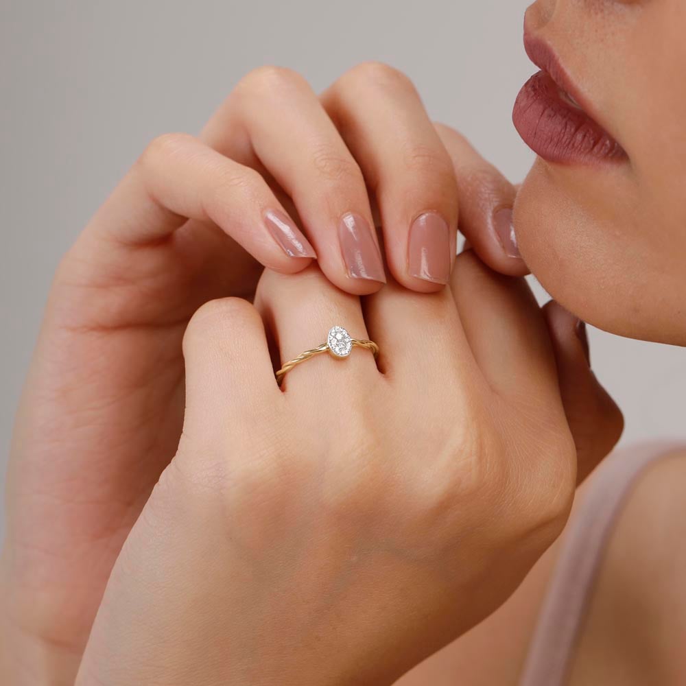 Twisted Halo Diamond Ring,,hi-res thumbnail 2
