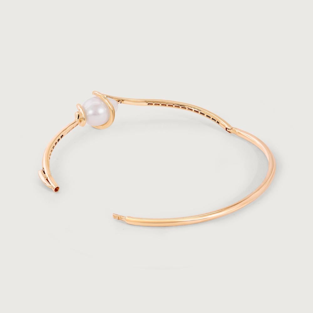 Modern Knot Pearl Bangle,,hi-res thumbnail 5