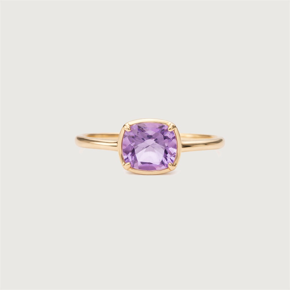 Graceful Contemporary Amethyst Gold Ring,,hi-res thumbnail 3