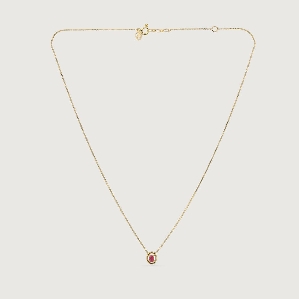 Vibrant Sleek Ruby Gold Necklace,,hi-res thumbnail 4