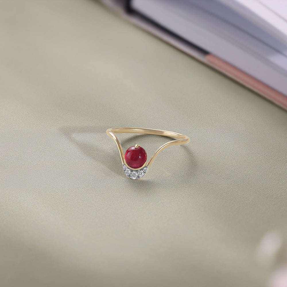 Berry Orbit Ruby & Diamond Ring