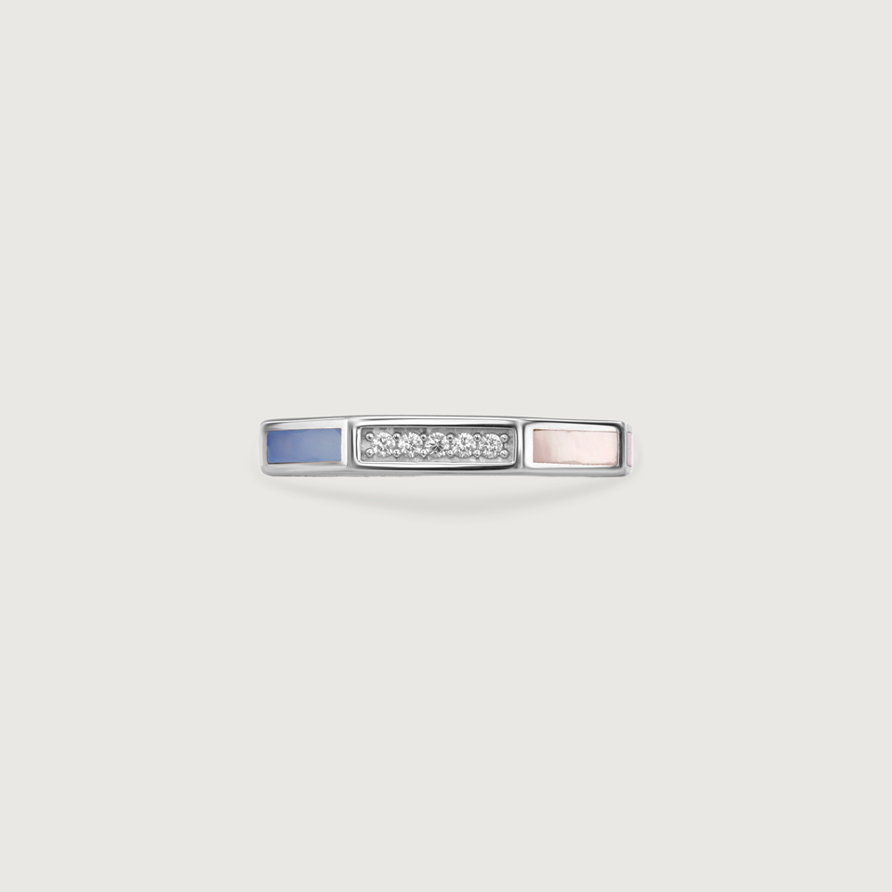 Playful Geometric Opal Silver Ring,,hi-res thumbnail 4