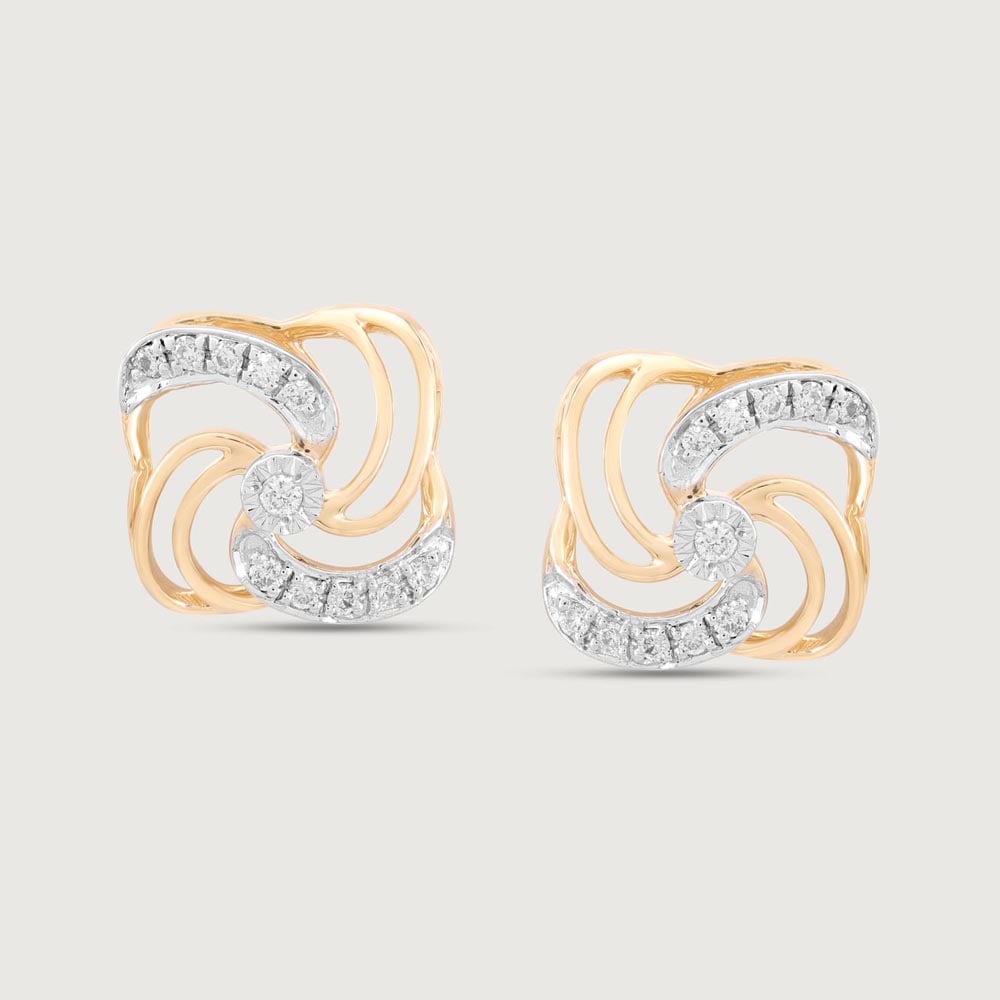 Swirl Pop Diamond Earrings,,hi-res thumbnail 2