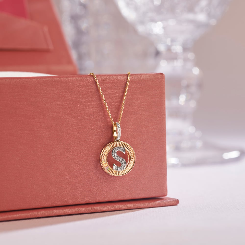 Luminous Initial Diamond Pendant