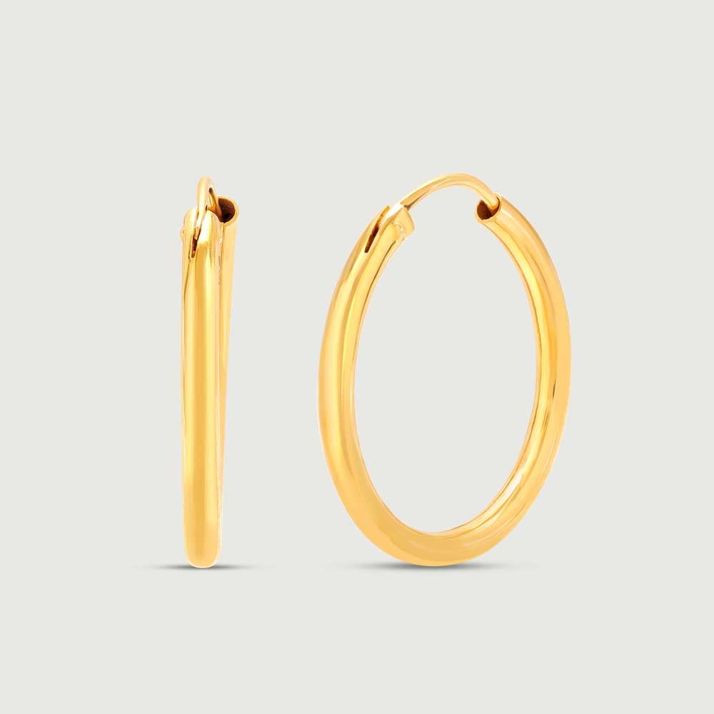 Subtle Flex Gold Hoop Earrings,,hi-res thumbnail 4