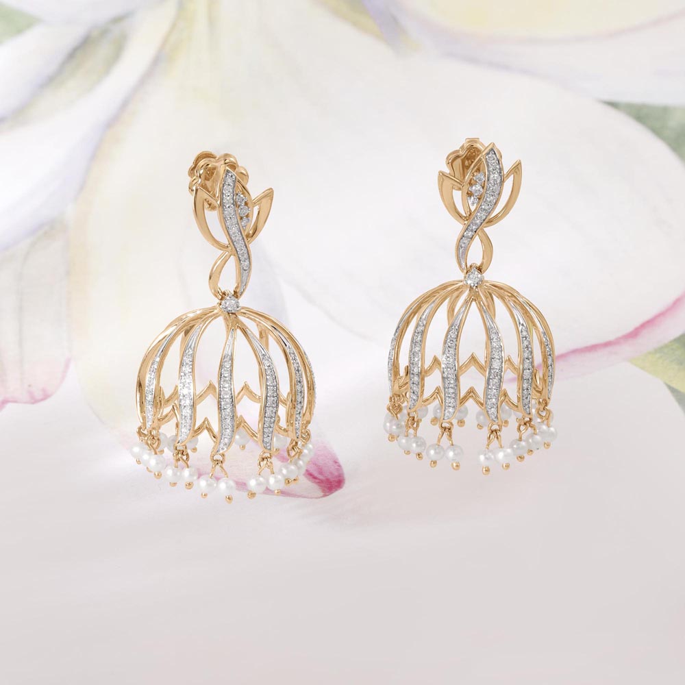 Chic Bloom Diamond Jhumka