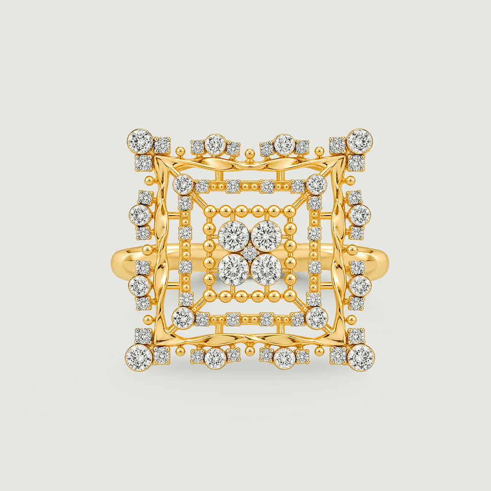 Architectural Mandala Diamond Ring,,hi-res thumbnail 3