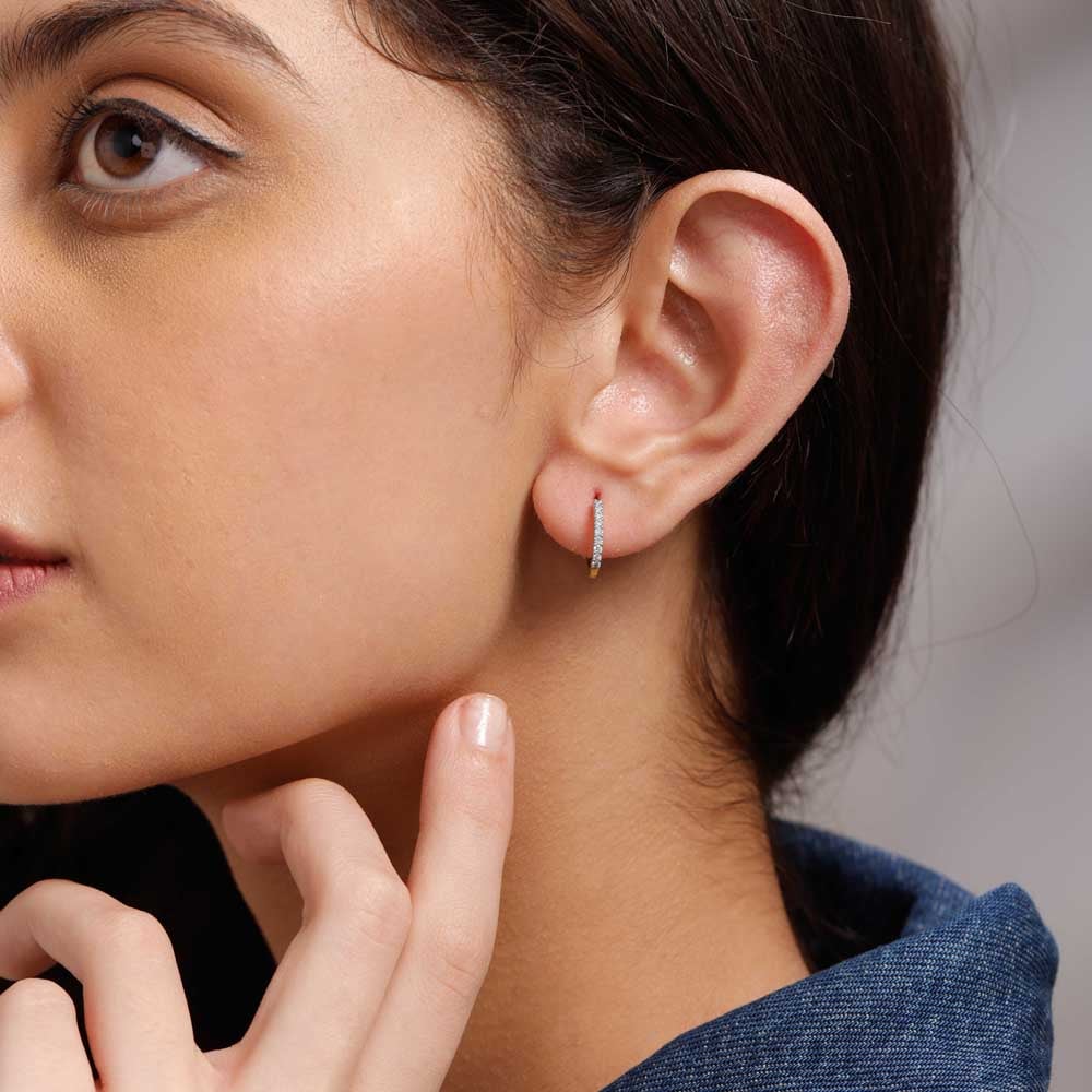 Vivid Urban Diamond Hoop Earrings,,hi-res thumbnail 2
