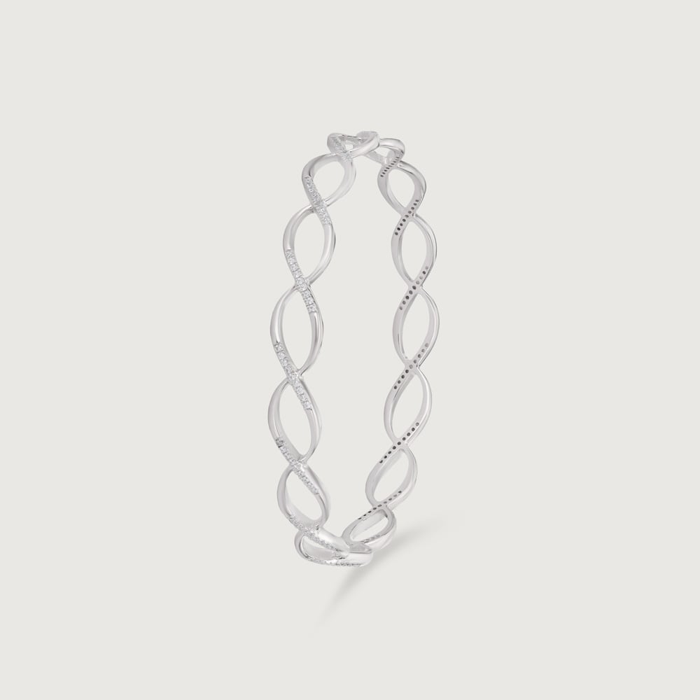 Infinity Flow Silver Bangle,,hi-res thumbnail 4