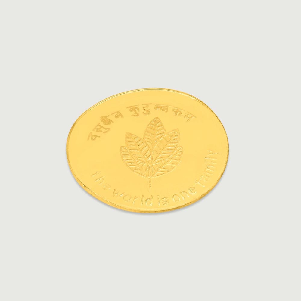 0.5 Gram 24 Karat Mango Leaf Gold Coin,,hi-res thumbnail 4