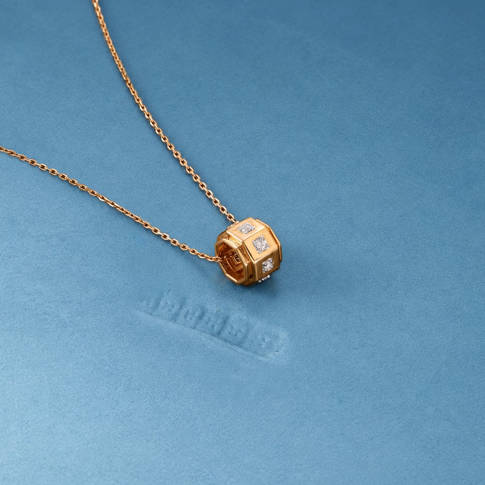 Industrial Geometric Diamond Pendant
