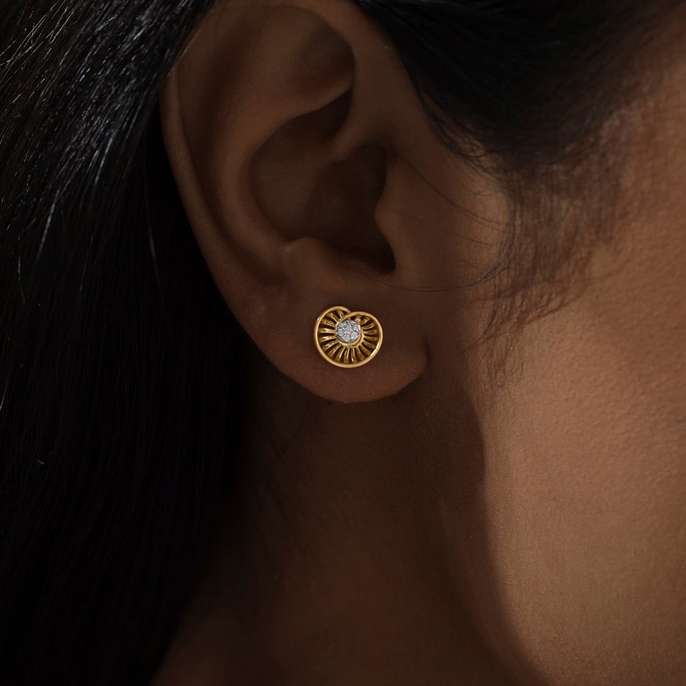 Radiant Rhythm Diamond Stud Earrings,,hi-res thumbnail 2