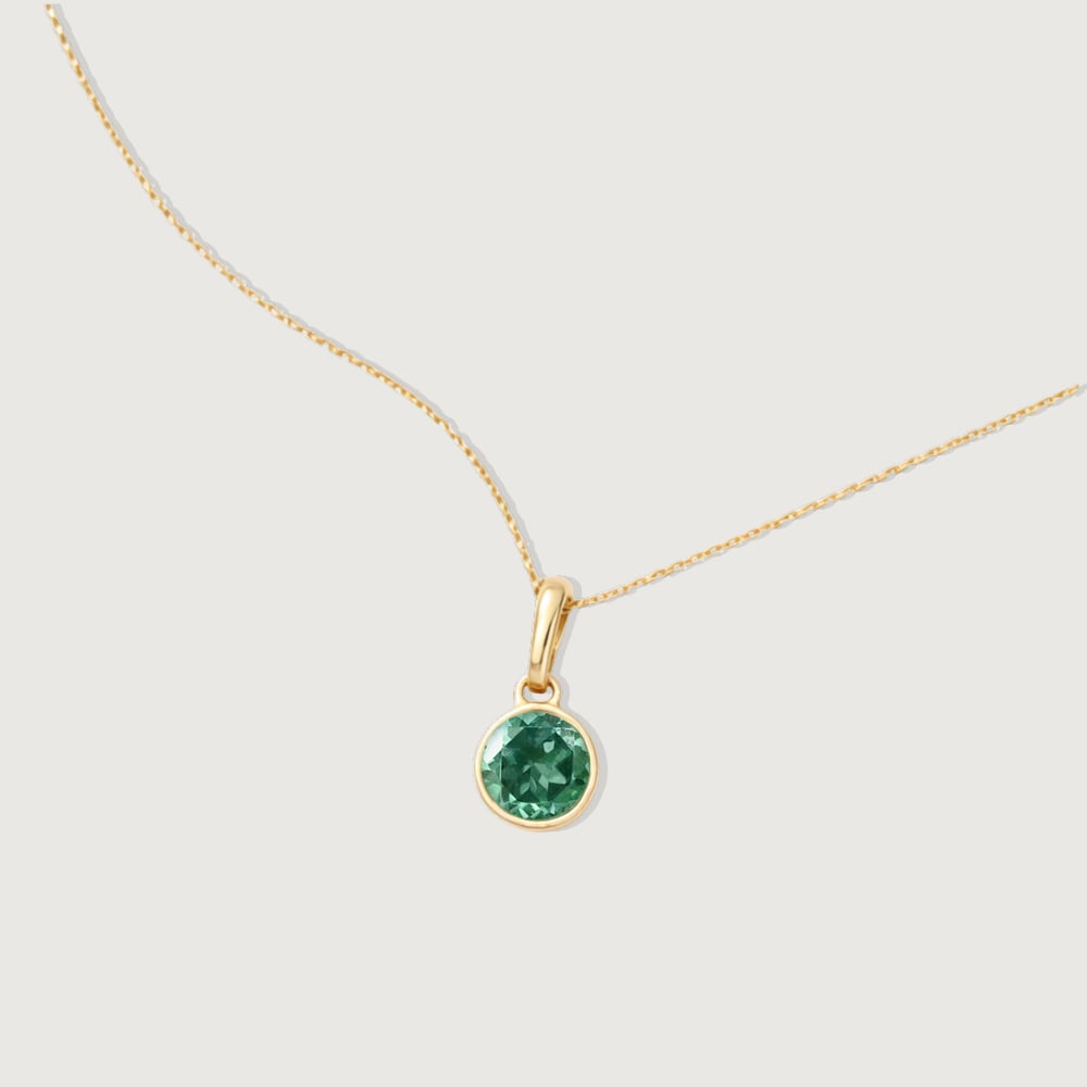 Sleek Contemporary Emerald Gold Pendant,,hi-res thumbnail 5