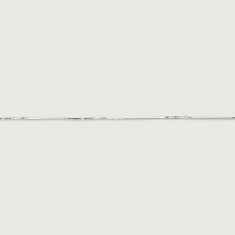 Sleek Drip Single Silver Anklet,,hi-res thumbnail 4