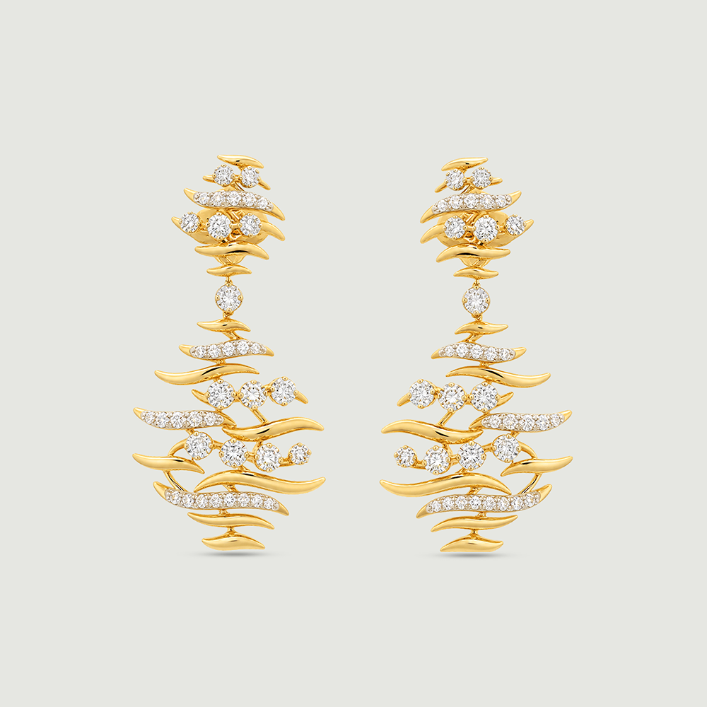 Floating Diyas Diamond Drop Earrings,,hi-res thumbnail 3